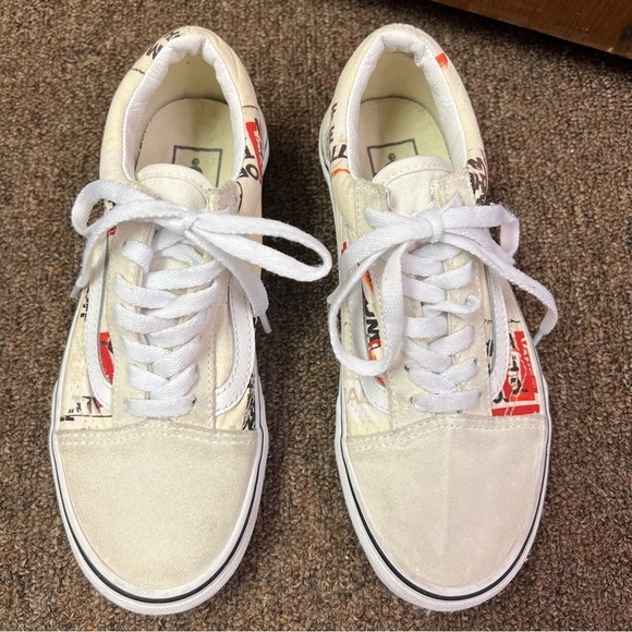 VANS Women's Old Skool True White Packing Tape size 6M - Picture 3 of 9